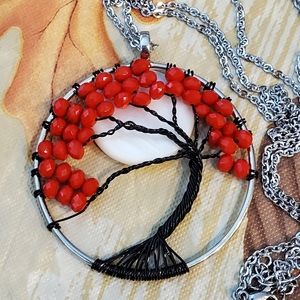 B7 NEW  Full Moon Stainless Steel Necklace